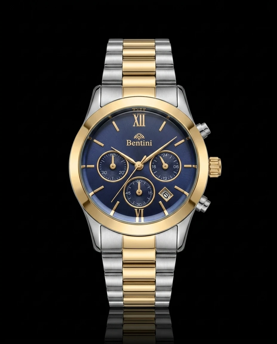 Bentini Noemi kadın kol saati — quartz, 36 mm kasa, çelik kordon