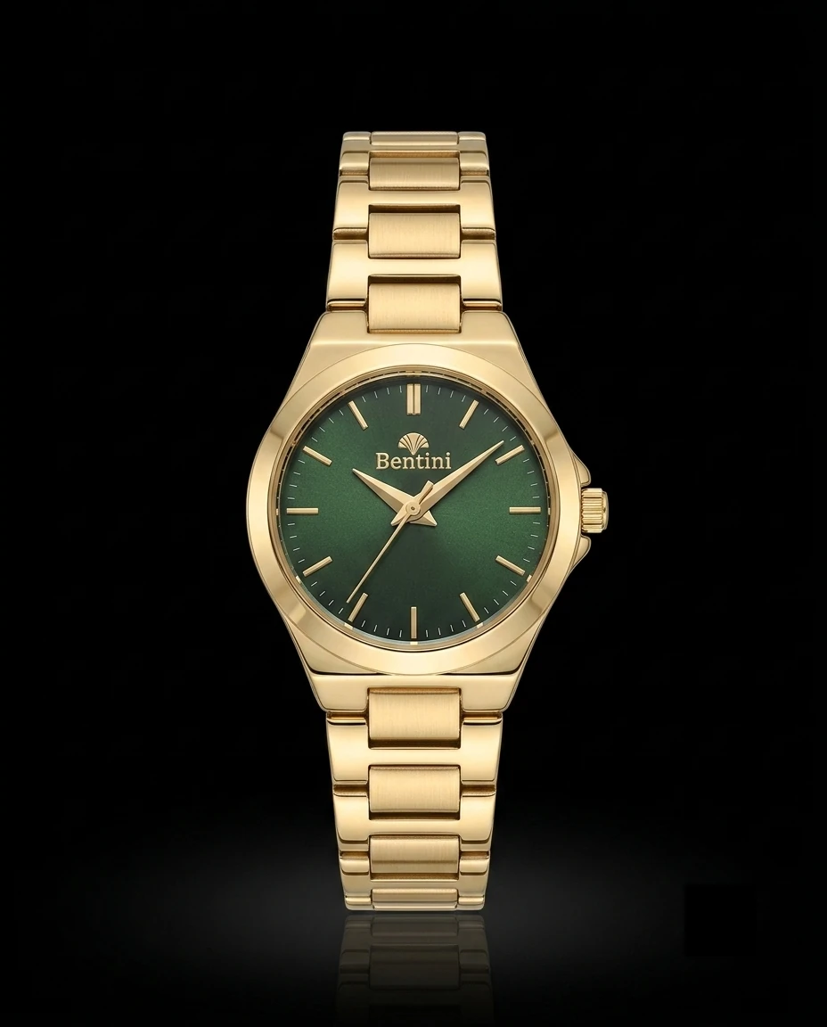 Bentini Tiziana kadın kol saati — quartz, 28 mm kasa, çelik kordon